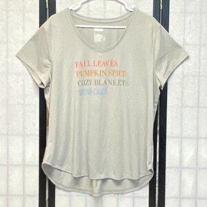 Celebrate Together Short Sleeve V Neck Fall Graphic Comfort Cozy Tee Shirt Grey